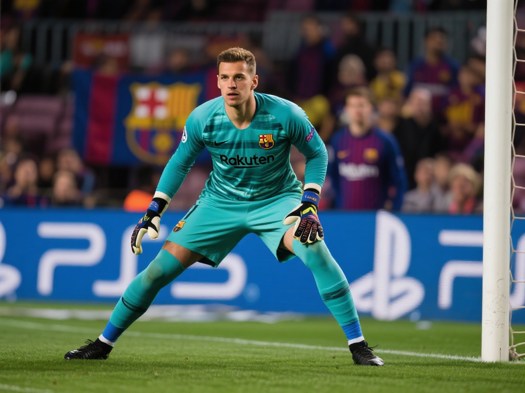 当巴萨主力门将特尔施特根因伤缺阵时，什琴